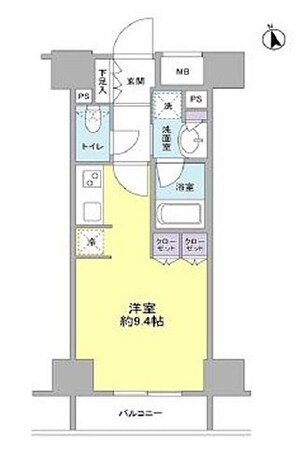 新宿御苑前駅 徒歩2分 10階の物件間取画像